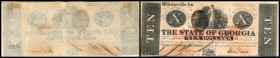 Republik 1854 - heute
USA, Georgia. 10 Dollar, 1862. mit schwarzem Stempel in Rv. Treasury of Georgia 1862 und 10 Dollar mit rotem Stempel entwertet.
...