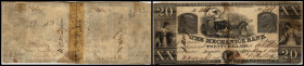Colonial Currency
USA, Georgia. 20 Dollar, 1850. Serie B.
Klebereste im Rv.
V - VI