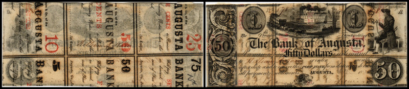 Colonial Currency
USA, Georgia. 50 Dollar, 1833. Serie A.
Klebereste im Rv.
I
