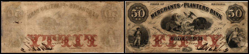 Republik 1854 - heute
USA, Georgia. 50 Dollar, 1859. Serie K.
Klebereste im Rv.
...