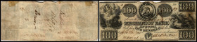 Colonial Currency
USA, Georgia. 100 Dollar, 1853. Serie A.
Klebereste im Rv.
IV