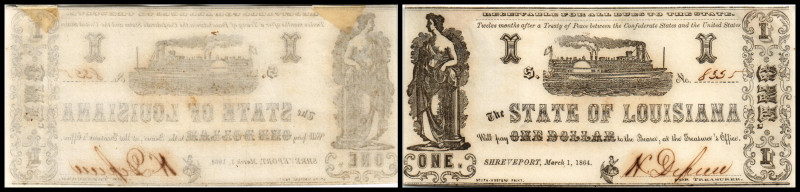 Republik 1854 - heute
USA, Louisiana. 1 Dollar, 1864. Serie S.
Klebereste im Rv....