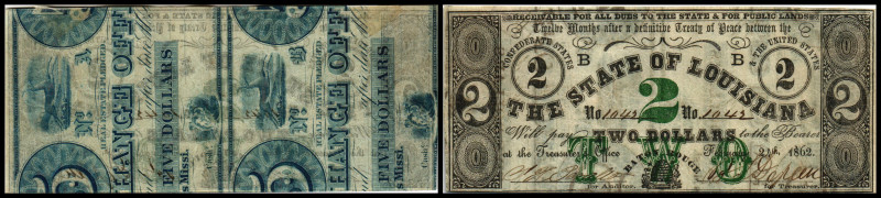 Republik 1854 - heute
USA, Louisiana. 2 Dollar, 1862. Serie B.
Klebereste im Rv....