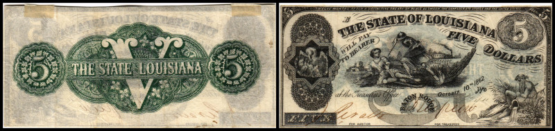 Republik 1854 - heute
USA, Louisiana. 5 Dollar, 1862. Serie E.
Klebereste im Rv....