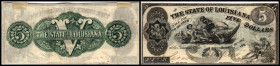 Republik 1854 - heute
USA, Louisiana. 5 Dollar, 1862. Serie E.
Klebereste im Rv.
III