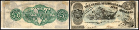 Republik 1854 - heute
USA, Louisiana. 5 Dollar, 1863. Serie K.
Klebereste im Rv.
II