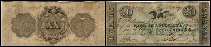 Republik 1854 - heute
USA, Louisiana. 20 Dollar, 1862. Serie E.
Klebereste im Rv...