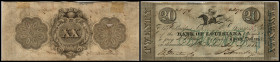 Republik 1854 - heute
USA, Louisiana. 20 Dollar, 1862. Serie E.
Klebereste im Rv., win. Loch.
III - IV