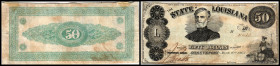 Republik 1854 - heute
USA, Louisiana. 50 Dollar, 1863. Serie H.
Klebereste im Rv.
III