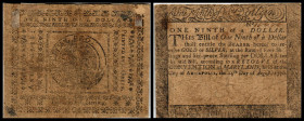 Colonial Currency
USA, Maryland. 1/9 Dollar, 1776. Serie -.
Klebereste im Rv.
IV
