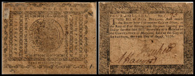 Colonial Currency
USA, Maryland. 4 Dollar, 1776. Serie D.
Fr. MD-100.
Klebereste im Rv.
IV