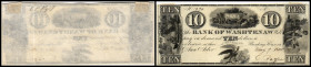 Colonial Currency
USA, Michigan. 10 Dollar, 1835. Serie A.
Klebereste im Rv.
I