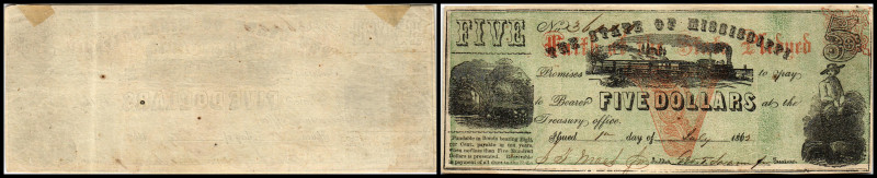 Republik 1854 - heute
USA, Mississippi. 5 Dollar, 1862. roter Unterdruck.
Serie ...