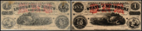 Republik 1854 - heute
USA, Missouri. 1 Dollar, 186-. Serie B.
Klebereste im Rv.
I