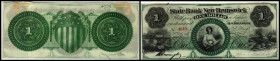 Republik 1854 - heute
USA, New-Jersey. 1 Dollar, 1861. Serie C.
Klebereste im Rv.
I - II