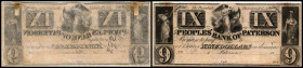 Republik 1854 - heute
USA, New-Jersey. 9 Dollar, 18--. Serie A.
Klebereste im Rv.
I