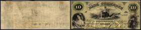 Colonial Currency
USA, Nord Carolina. 10 Dollar, 1839. Serie A.
Klebereste im Rv.
III - IV