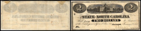 Republik 1854 - heute
USA, Nord Carolina. 2 Dollar, 1863/66. Serie B.
Klebereste im Rv.
III