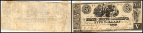 Republik 1854 - heute
USA, Nord Carolina. 5 Dollar, 1865. Serie D.
Klebereste im Rv.
V