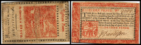 Colonial Currency
USA, Pennsylvenia. 18 Pence, 1777. Serie -.
Klebereste im Rv.
III