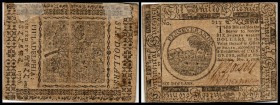 Colonial Currency
USA, Philadelphia. 6 Dollar, 1776. Serie -.
Fr. PS-143
Klebereste im Rv.
III - IV