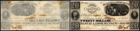 Colonial Currency
USA, Philadelphia. 20 Dollar, 1838. Serie A.
Klebereste im Rv.
I