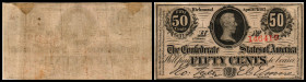 Republik 1854 - heute
USA, Richmond. 50 Cents, 1863. Serie H.
Klebereste im Rv.
III - IV