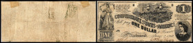 Republik 1854 - heute
USA, Richmond. 1 Dollar, 1862. Serie 3.
Klebereste im Rv.
V