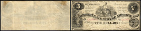 Republik 1854 - heute
USA, Richmond. 5 Dollar, 1861. Serie A.
Klebereste im Rv.
V