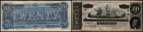 Republik 1854 - heute
USA, Richmond. 20 Dollar, 1864. Serie N.
Klebereste im Rv., fleckig
II