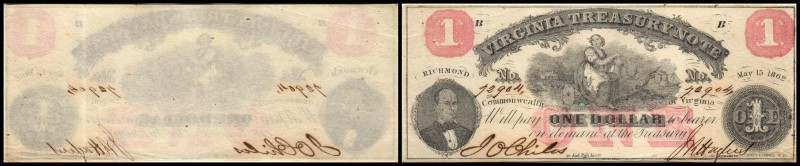 Republik 1854 - heute
USA, Virginia. 1 Dollar, 1862. Serie B.
Klebereste im Rv.
...