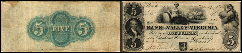 Republik 1854 - heute
USA, Virginia. 5 Dollar, 1856. Serie B.
Klebereste im Rv.
...