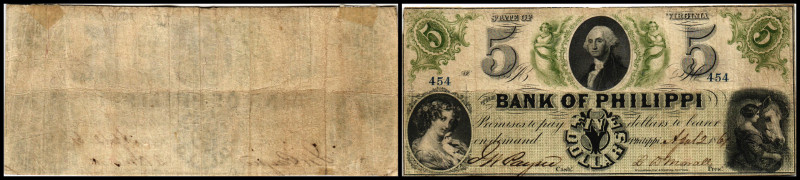 Republik 1854 - heute
USA, Virginia. 5 Dollar, 1861. Serie A.
Klebereste im Rv.
...