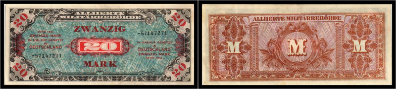 Lot, 1944
Alliierte Militärbehörde. 14 Stück, Austauschnoten. Gra AMB 1b-7b, S. ...