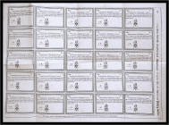 2 Gulden, 1794
Kriegsdarlehens-Rückzahlungs-Coupon. 1794 - jährige steierische Kriegsdarlehens-Rückzahlungs-Coupons über ein Kapital von Fünfzig Gulde...