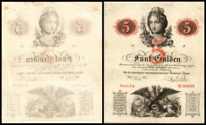 Franz Joseph I. 1848 - 1916
Kaisertum Österreich 1804 - 1918. 5 Gulden, 1859. Nationalbank, Ausgegeben 01.05., Serie : In - No. 264623
Künstner 59a, P...