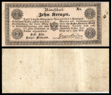 10 Kreuzer 1.7.1849, Serie N6, Nst., Richter-104, K&K-80a. III