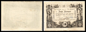10 Kreuzer 1.11.1860, allseits gezähnt, Serie B, Richter-135b, K&K-98b. I