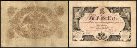 5 Gulden 7.7.1866, Serie schwarz Q48, Richter-139a, K&K-102a. III/IV