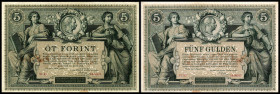 5 Gulden1.1.1881, Serie Vf 37, nicht mehr lesbare Schriftzüge über Text?, Richter-144, K&K.107. III
