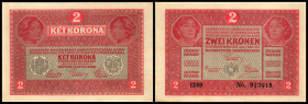 Lot 2 Stück, 1,2 Kronen 1916/17, Richter-167/68a, K&K-127/28a. I