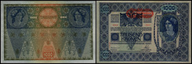 1000 Kronen 1902, II.Auflage, DÖ links vom Adler beginnend, Richter-189b, K&K-148b. I