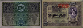 10.000 Kronen 1918, DÖ rechts vom Adler beginnend, Richter-190, K&K-149. II