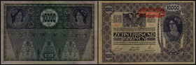 10.000 Kronen 1918, II. Auflage, Adler links von Krone, Richter-191b, K&K-150b. II+