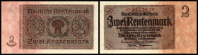 2 Rentenmark 30.1.1937, Ser.P, 7-stellig, Richter-241a, K&K-200a. I