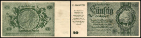 Notausgaben der Reichsbankstellen Graz, Linz, Salzburg (auf photomechanischem Weg 1945 hergestellt). 50 RM 30.3.1933, Richter-251/II, K&K-204a, Gr-DEU...