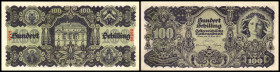 100 Schilling 29.5.1945, Ser.1275, P. dünn, Richter-268, K&K-223a. I/I-