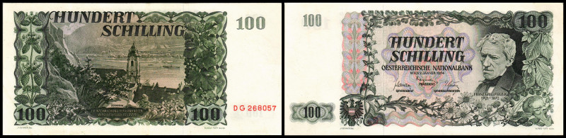100 Schilling 2.1.1954, Richter-286, K&K-241a. II