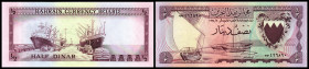 Bahrein, Currency Board. 4 Stück, 100 Fils, ¼, ½,, 1 Dinar, L.1964, P-1 bis 4a (unc selten!). I