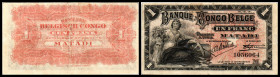 Belgisch Kongo. 1 Francs 15.10.1914 MATADI, P-3B. III-